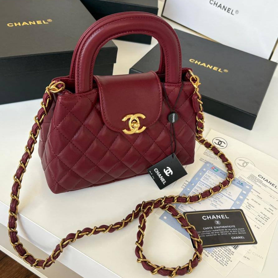 CHANEL Top Handle Bag: Beige, Burgundy, Black, Pink 💖👜