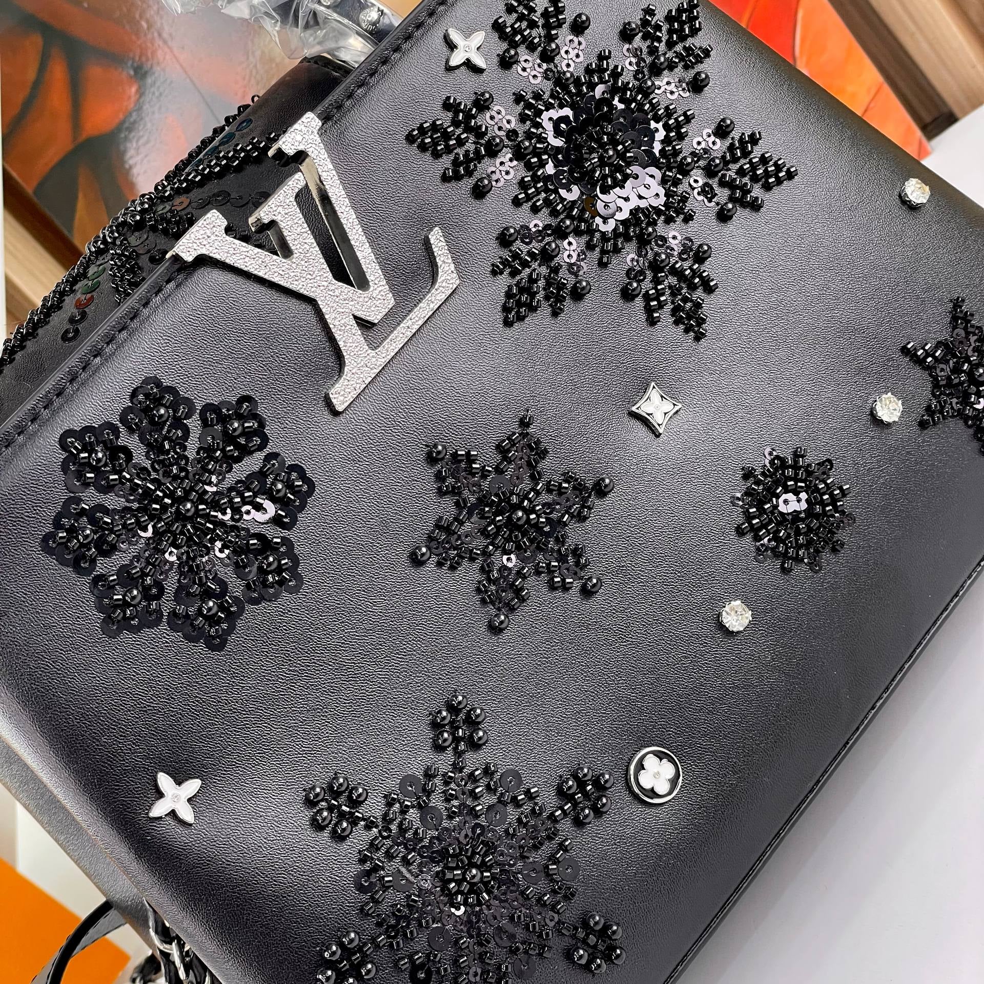 Louis Vuitton Capucines Snowflake Embellished Leather Handbag ❄️✨👜