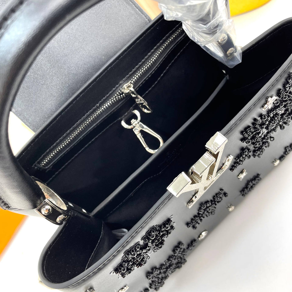 Louis Vuitton Capucines Snowflake Embellished Leather Handbag ❄️✨👜