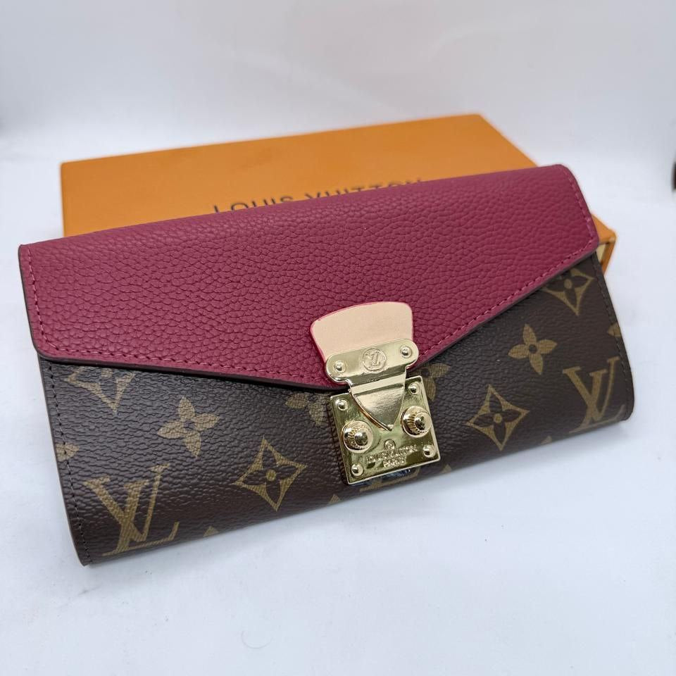 Louis Vuitton Monogram Pallas Wallet with Pink Leather Flap 👜🌸✨