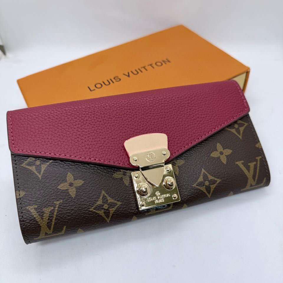 Louis Vuitton Monogram Pallas Wallet with Pink Leather Flap 👜🌸✨