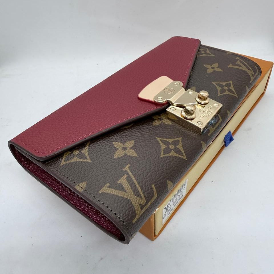 Louis Vuitton Monogram Pallas Wallet with Pink Leather Flap 👜🌸✨