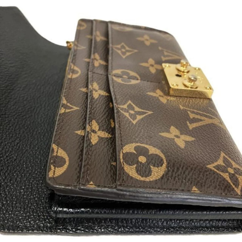 Louis Vuitton Monogram Pallas Wallet with Pink Leather Flap 👜🌸✨