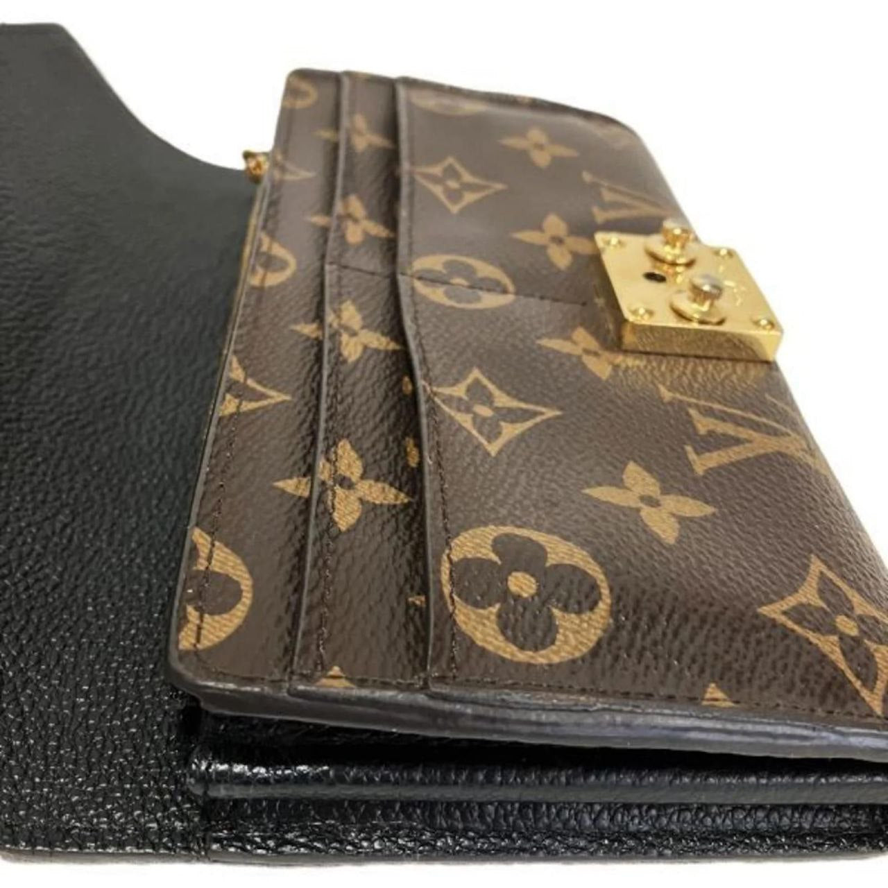 Louis Vuitton Monogram Pallas Wallet with Pink Leather Flap 👜🌸✨