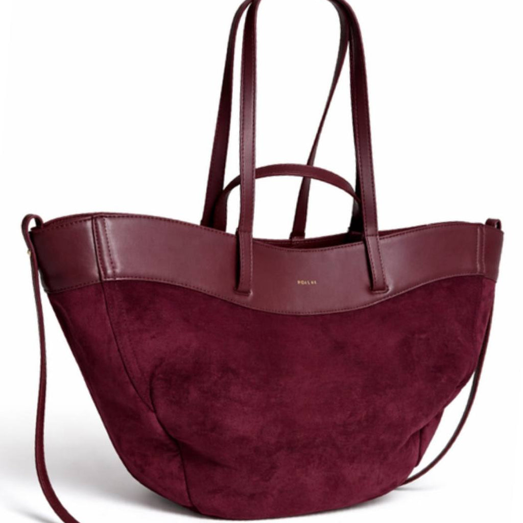 Polène Cyme Suede and Leather Tote Bag in Ebony 👜✨🤎