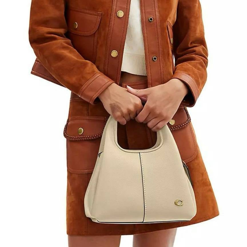 COACH Lana: Chic Shoulder Bag 🖤👜 in Beige, Black, Taupe