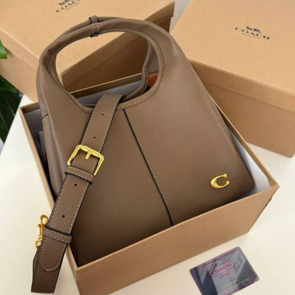 COACH Lana: Chic Shoulder Bag 🖤👜 in Beige, Black, Taupe
