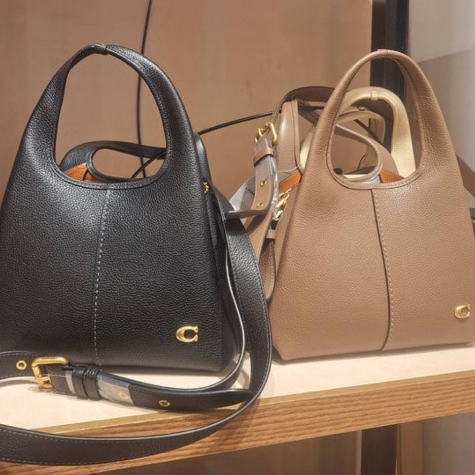 COACH Lana: Chic Shoulder Bag 🖤👜 in Beige, Black, Taupe