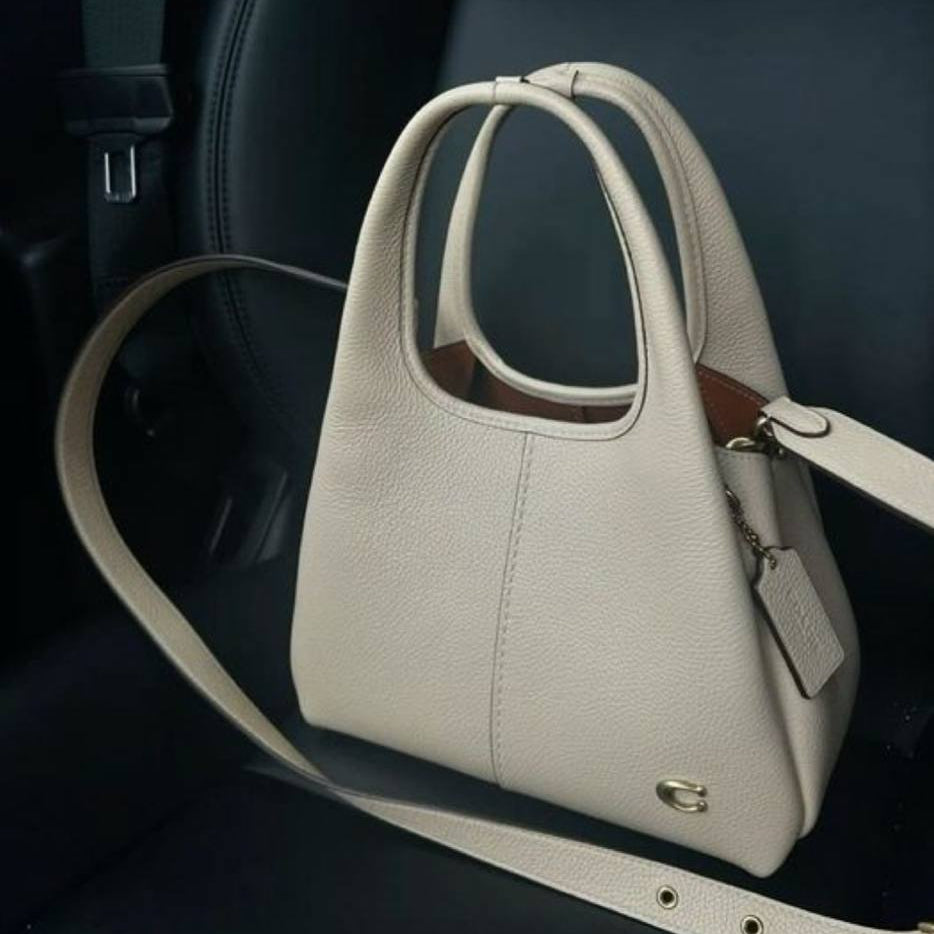 COACH Lana: Chic Shoulder Bag 🖤👜 in Beige, Black, Taupe