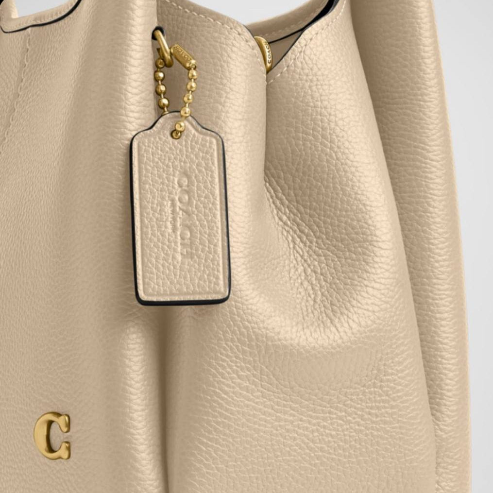 COACH Lana: Chic Shoulder Bag 🖤👜 in Beige, Black, Taupe