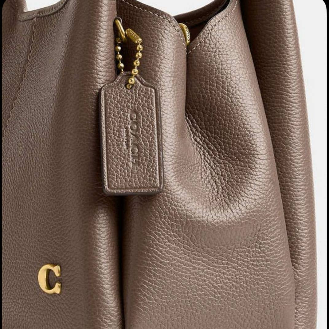 COACH Lana: Chic Shoulder Bag 🖤👜 in Beige, Black, Taupe