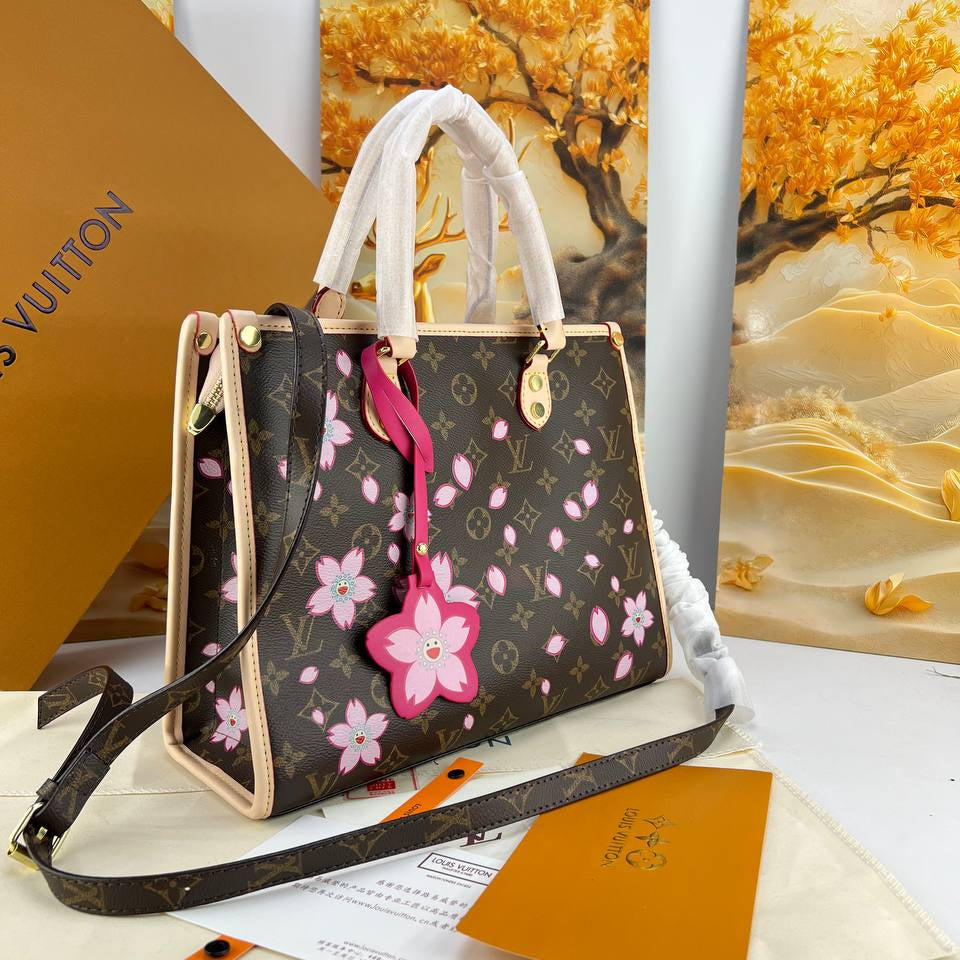 Louis Vuitton Cherry Blossom Monogram Tote with Flower Charm 🌸👜