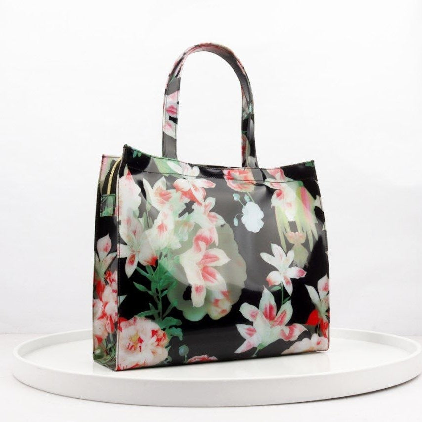 Ted Baker Floral Mirror Tote Bag in Multi-color Silicone 🌸👜