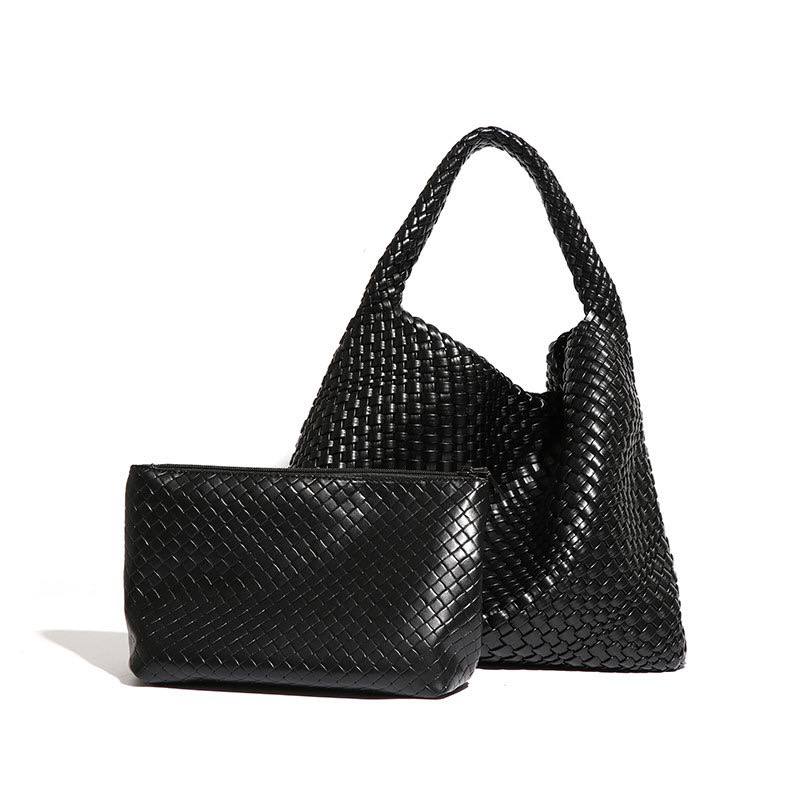 Bottega Inspired Woven Tote Bag with Matching Pouch 👜✨