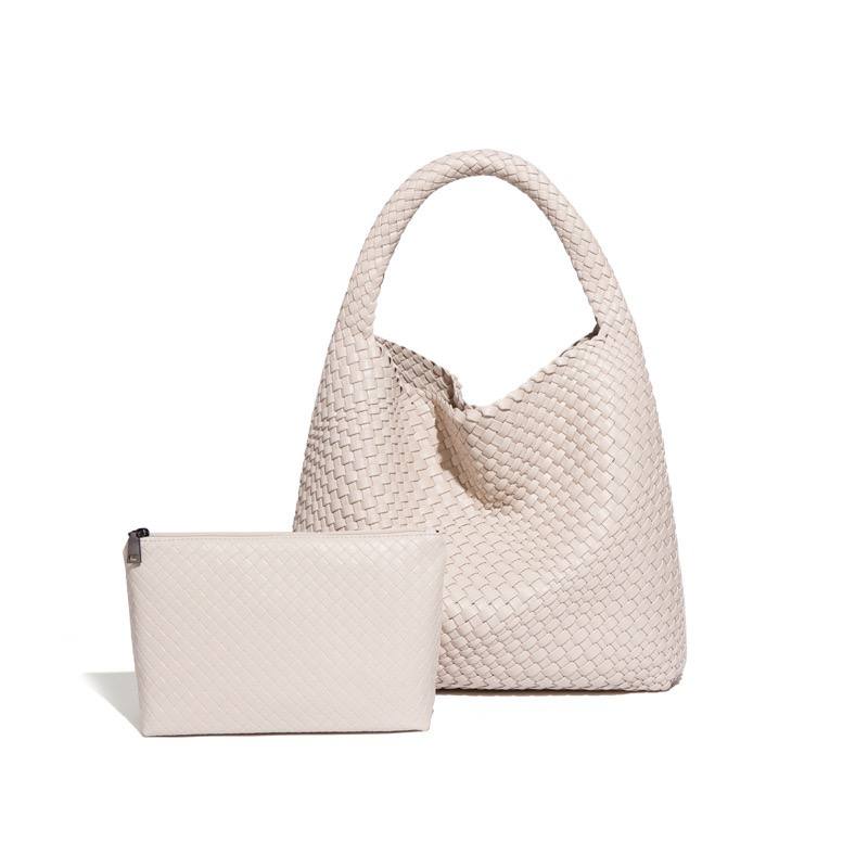 Bottega Inspired Woven Tote Bag with Matching Pouch 👜✨