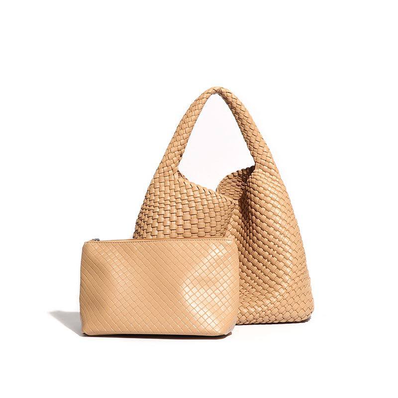 Bottega Inspired Woven Tote Bag with Matching Pouch 👜✨
