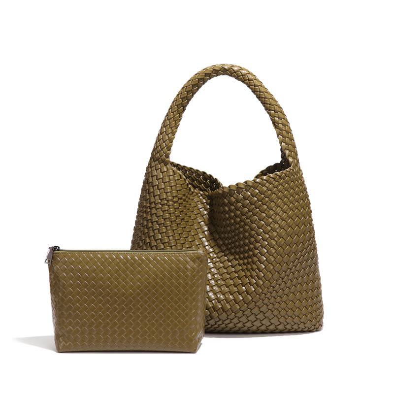 Bottega Inspired Woven Tote Bag with Matching Pouch 👜✨