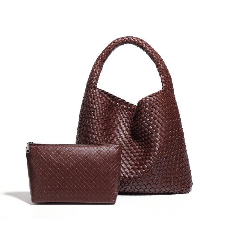 Bottega Inspired Woven Tote Bag with Matching Pouch 👜✨