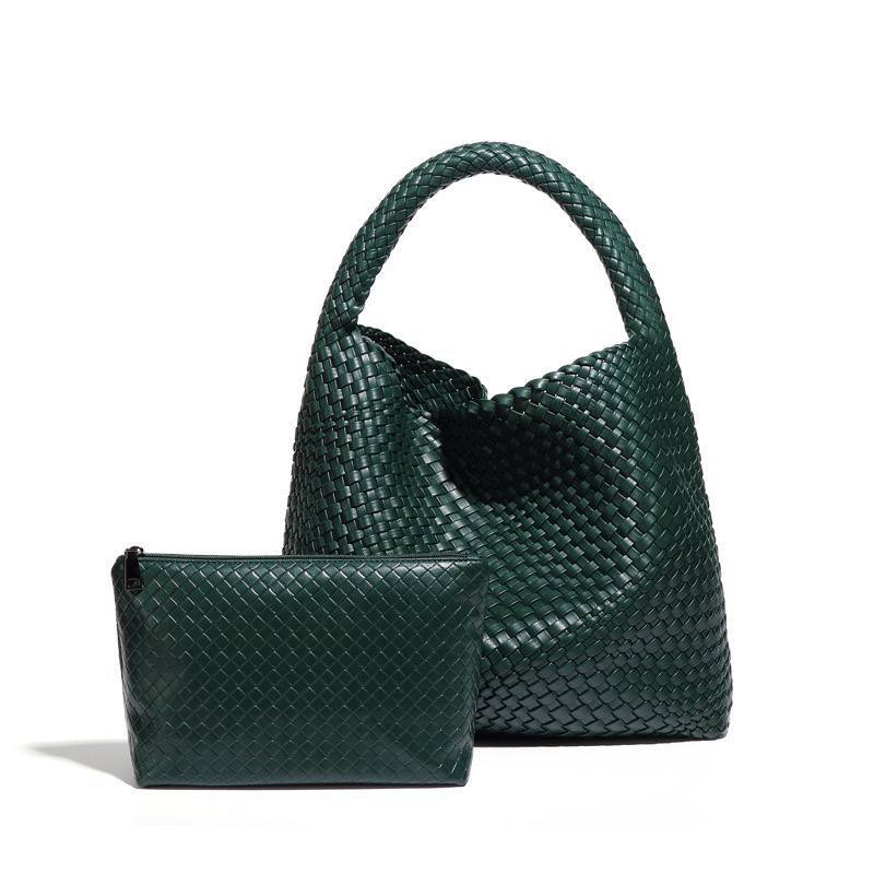 Bottega Inspired Woven Tote Bag with Matching Pouch 👜✨