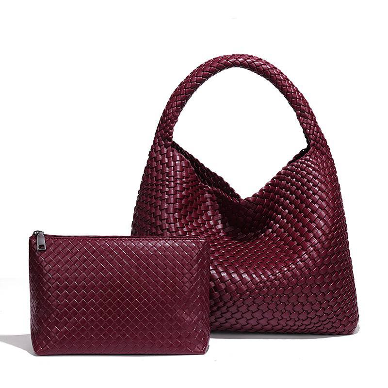 Bottega Inspired Woven Tote Bag with Matching Pouch 👜✨