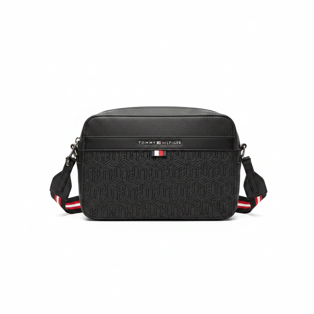 Tommy Hilfiger Monogram Crossbody Bag in Classic Black 👜✨
