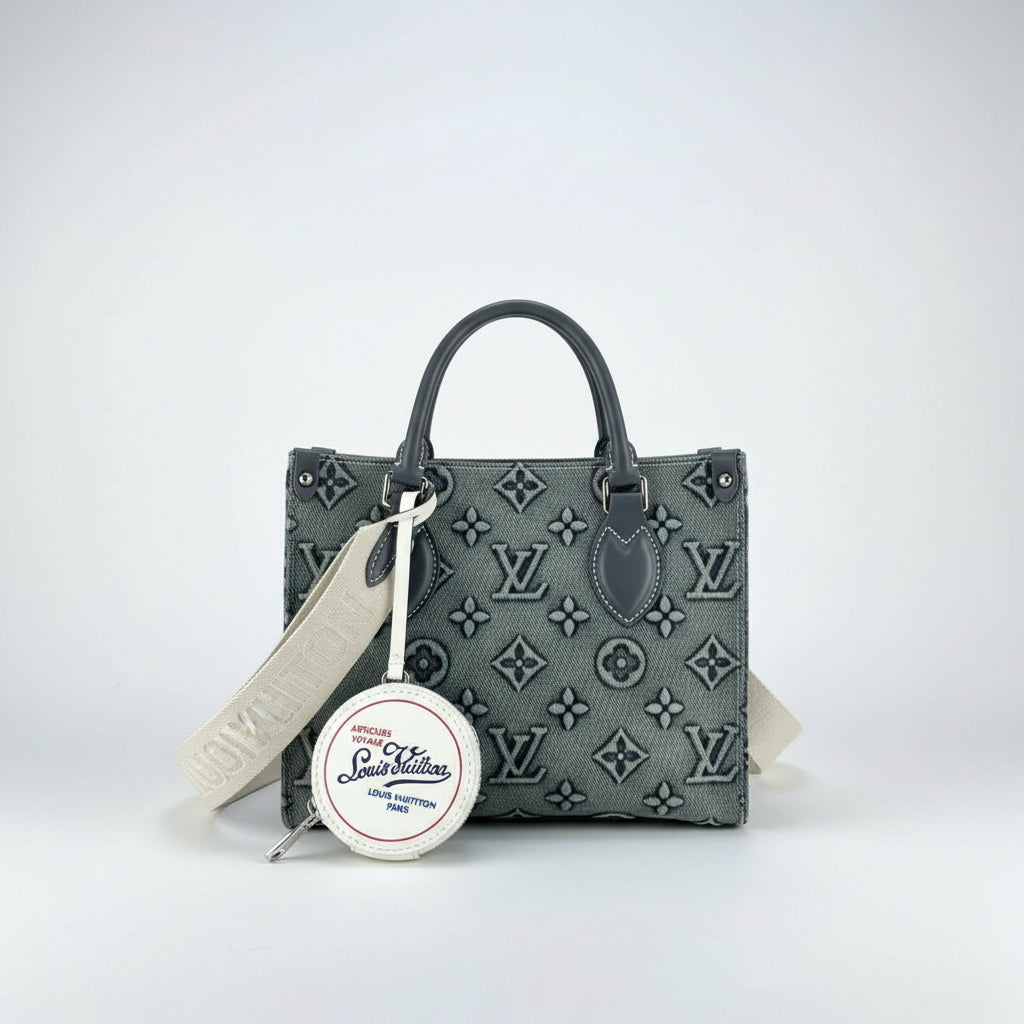 Louis Vuitton Denim Monogram Tote with Detachable Pouch 👜✨