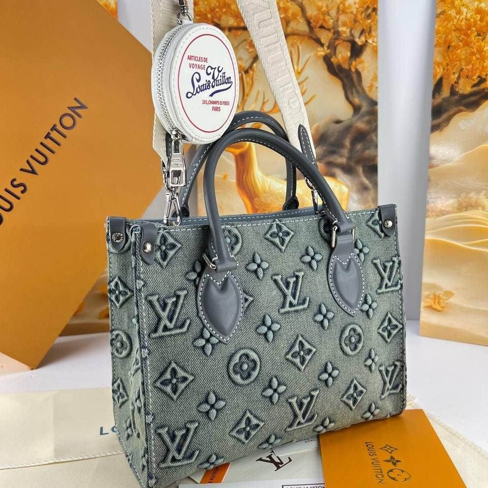 Louis Vuitton Denim Monogram Tote with Detachable Pouch 👜✨