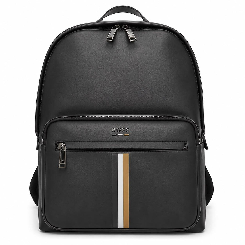 BOSS Minimalist Signature Stripe Black Backpack