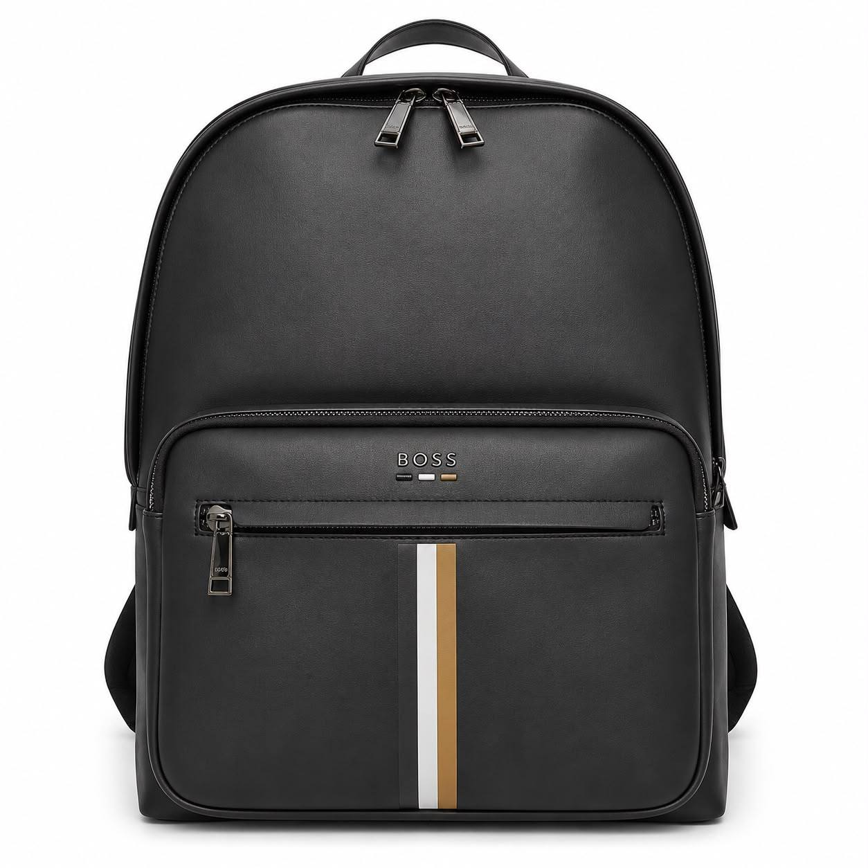 BOSS Minimalist Signature Stripe Black Backpack