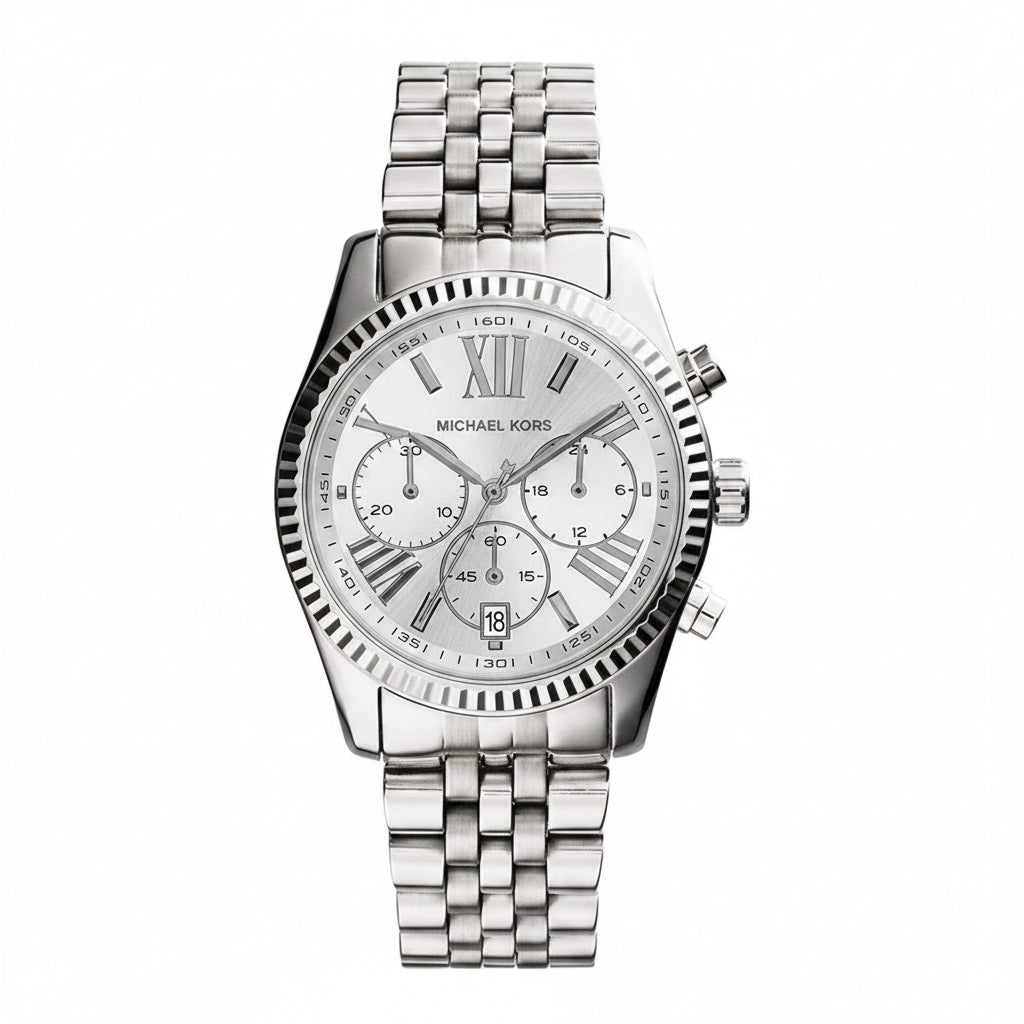 Michael Kors Silver Stainless Steel Chronograph Watch