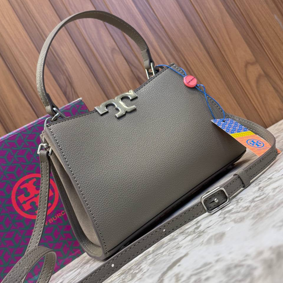 Tory Burch Metallic Gold Structured Top Handle Bag