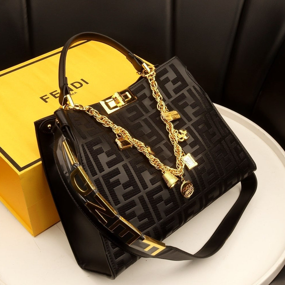 Fendi Mirror Original Quilted Bag with Signature Bell Charm