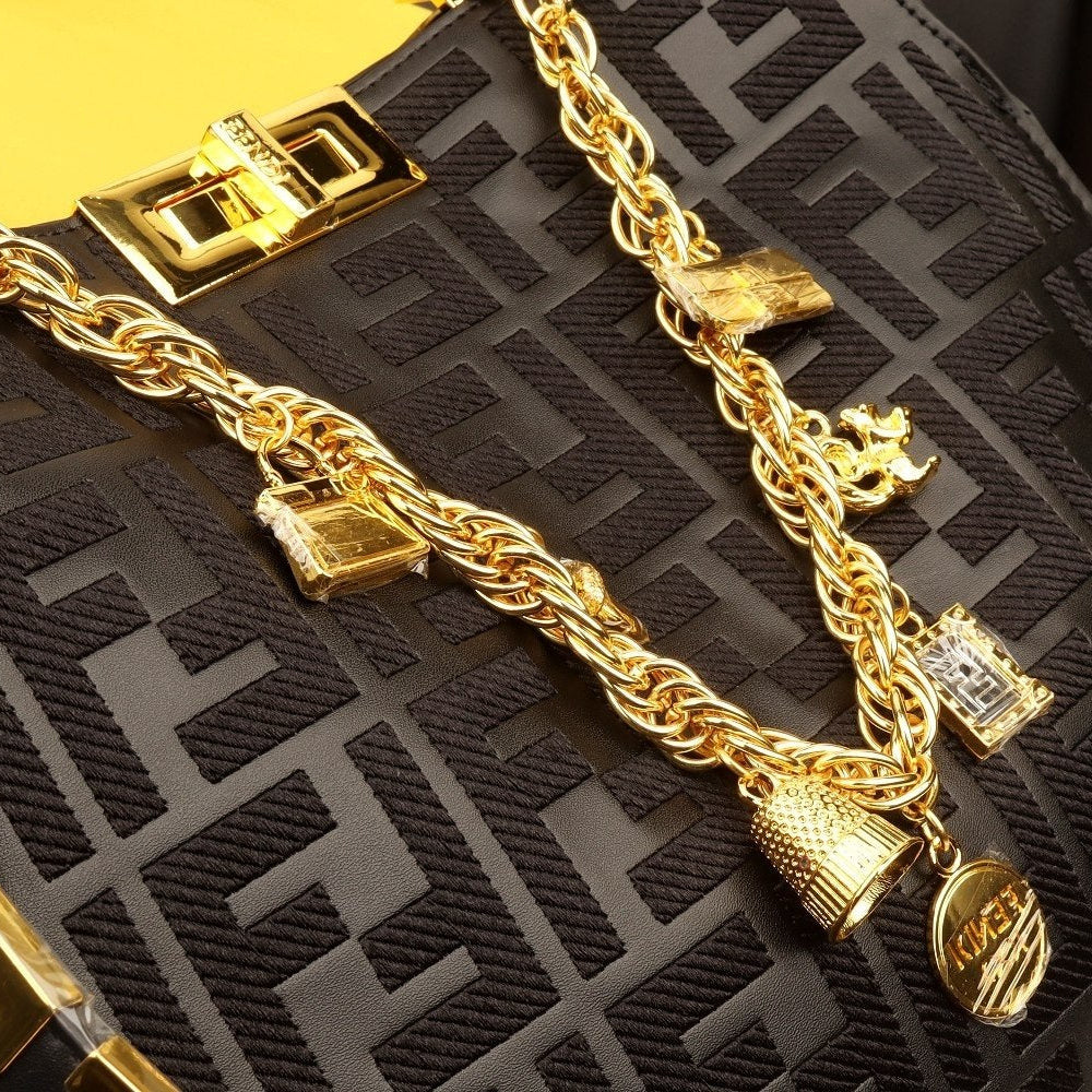 Fendi Mirror Original Quilted Bag with Signature Bell Charm