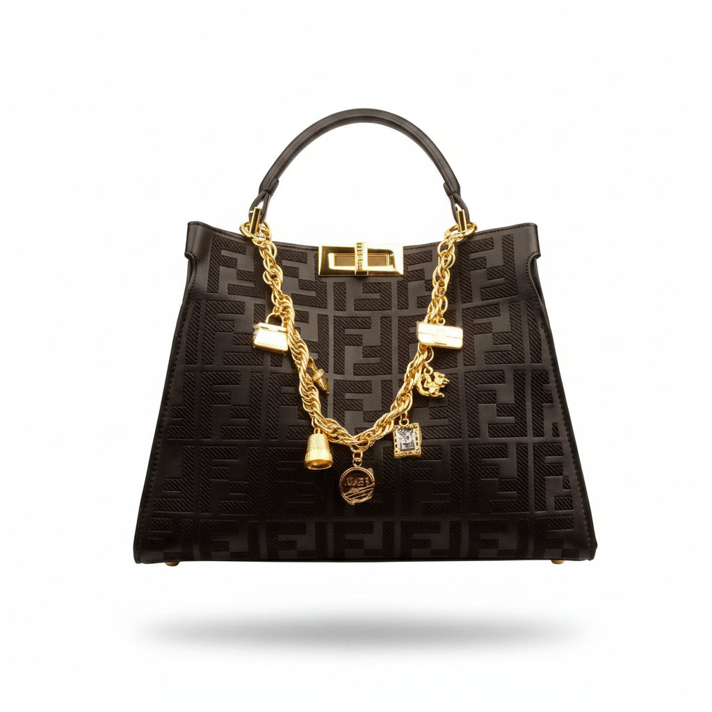 Fendi Mirror Original Quilted Bag with Signature Bell Charm