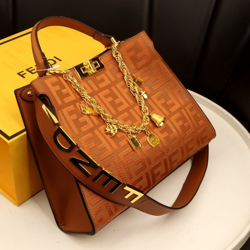 Fendi Mirror Original Quilted Bag with Signature Bell Charm