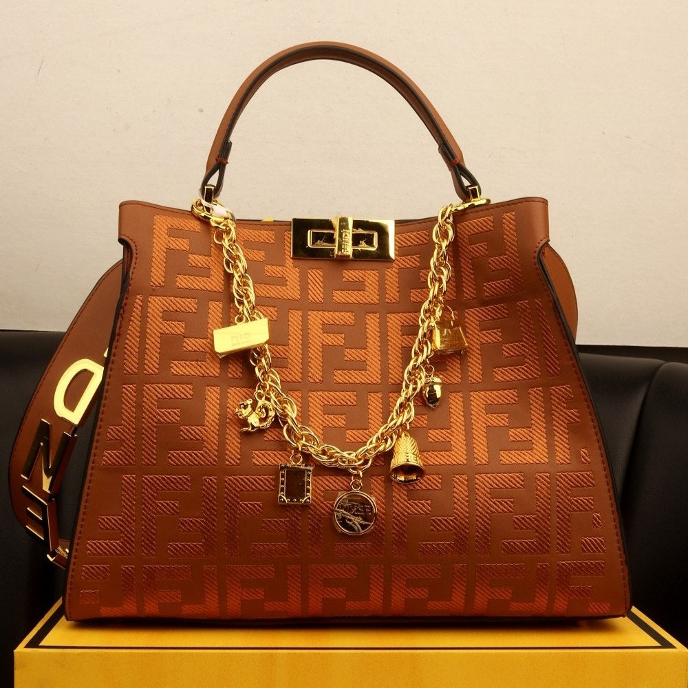 Fendi Mirror Original Quilted Bag with Signature Bell Charm