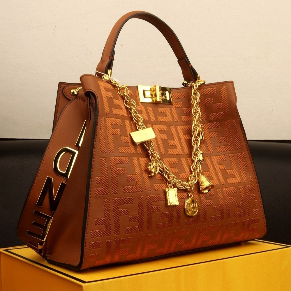 Fendi Mirror Original Quilted Bag with Signature Bell Charm