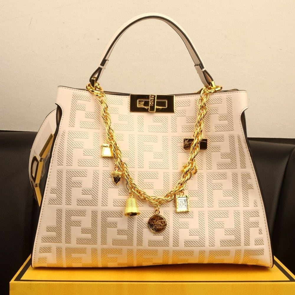 Fendi Mirror Original Quilted Bag with Signature Bell Charm
