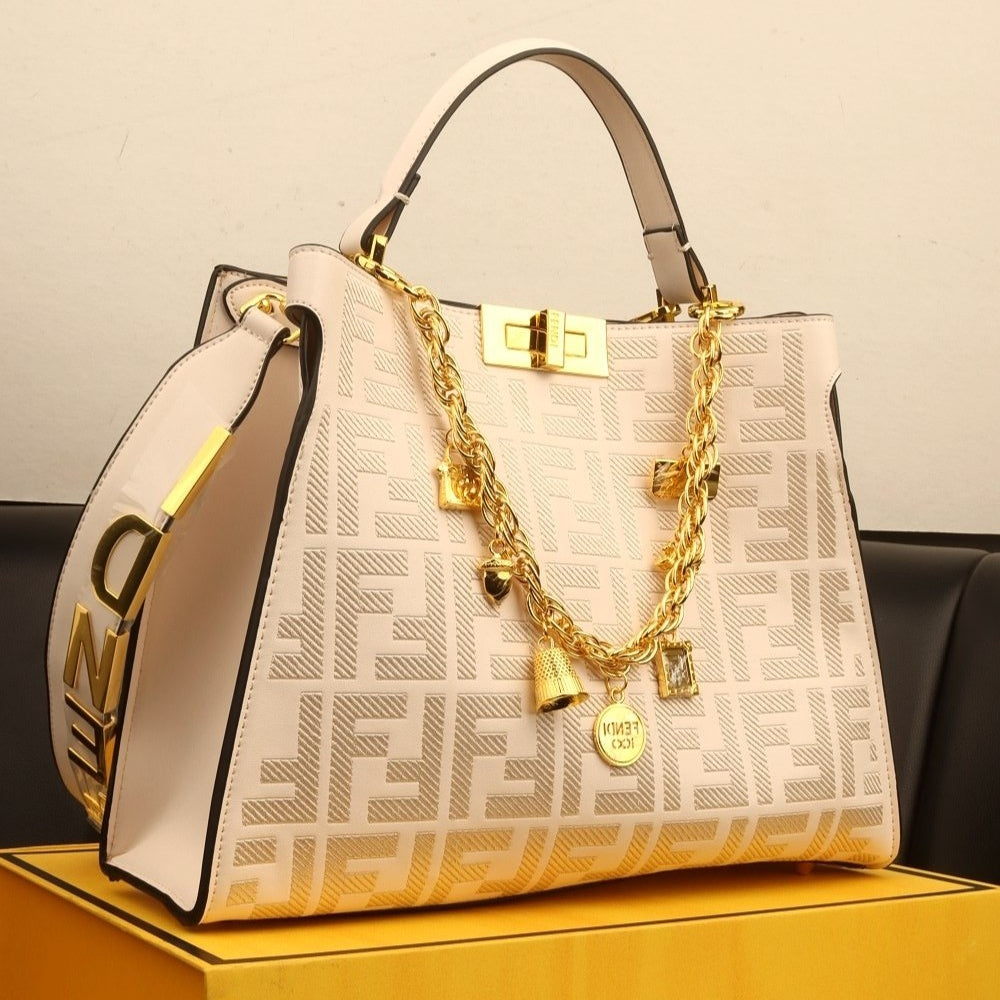 Fendi Mirror Original Quilted Bag with Signature Bell Charm