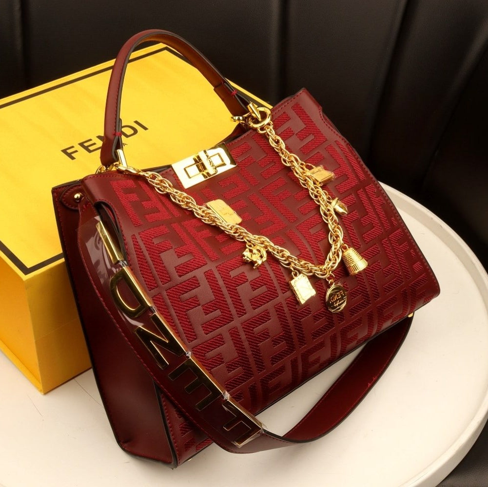 Fendi Mirror Original Quilted Bag with Signature Bell Charm