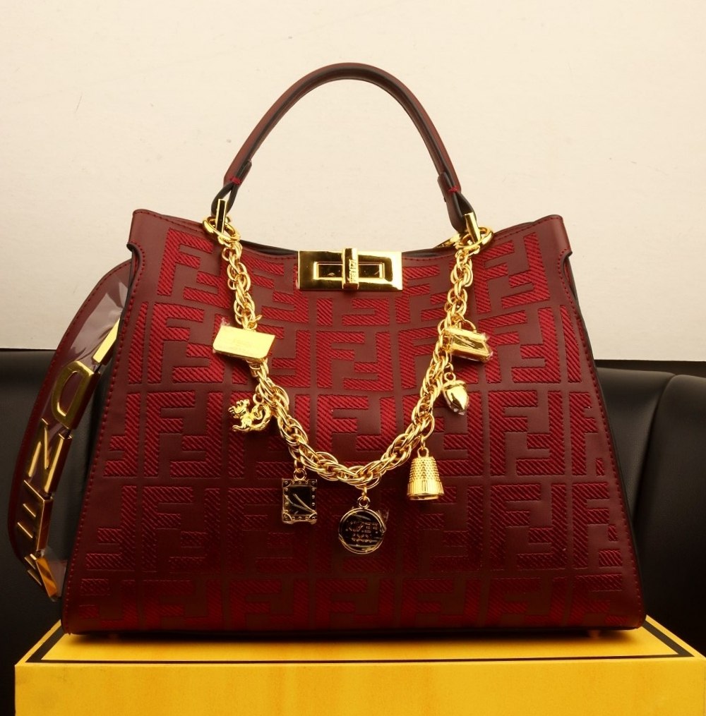 Fendi Mirror Original Quilted Bag with Signature Bell Charm