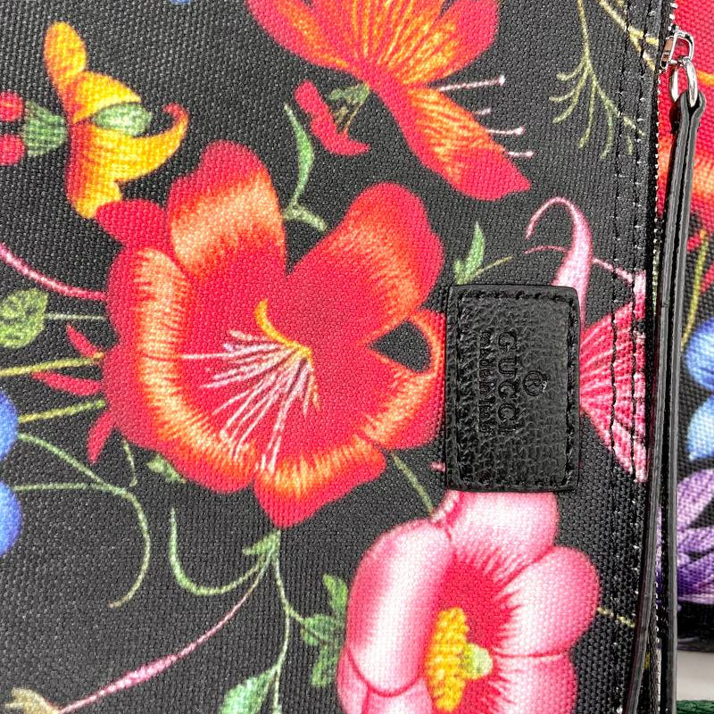 Gucci Floral Print Tote and Pouch Set with Iconic Web Stripe