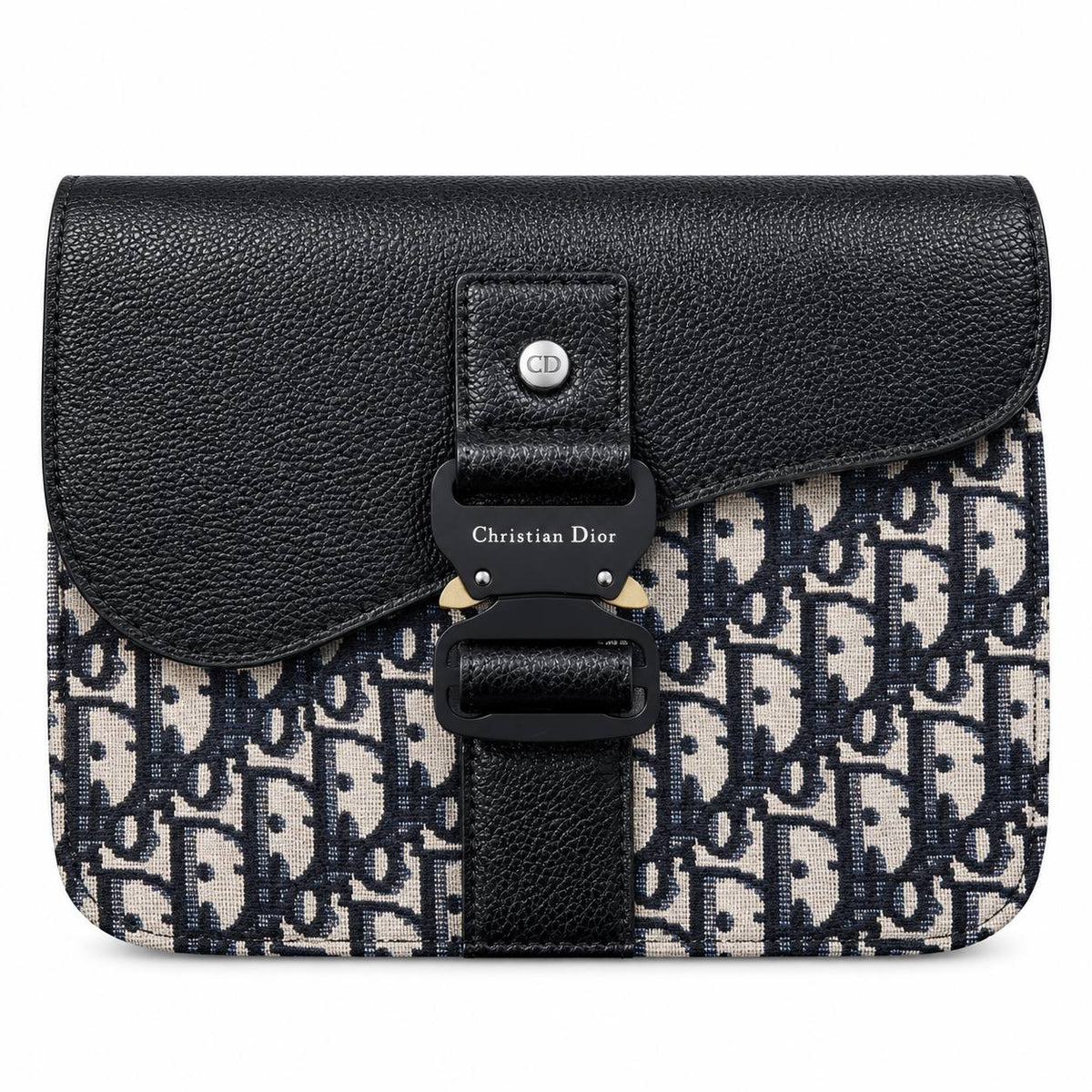 Christian Dior Oblique Messenger Bag with Signature Buckle