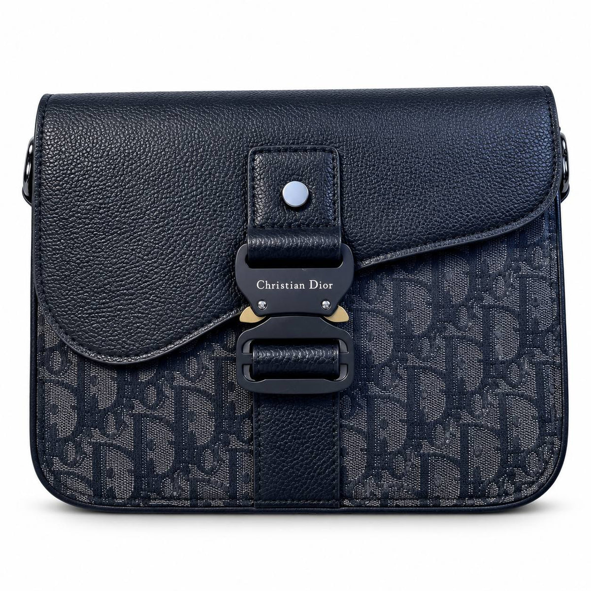 Christian Dior Oblique Messenger Bag with Signature Buckle