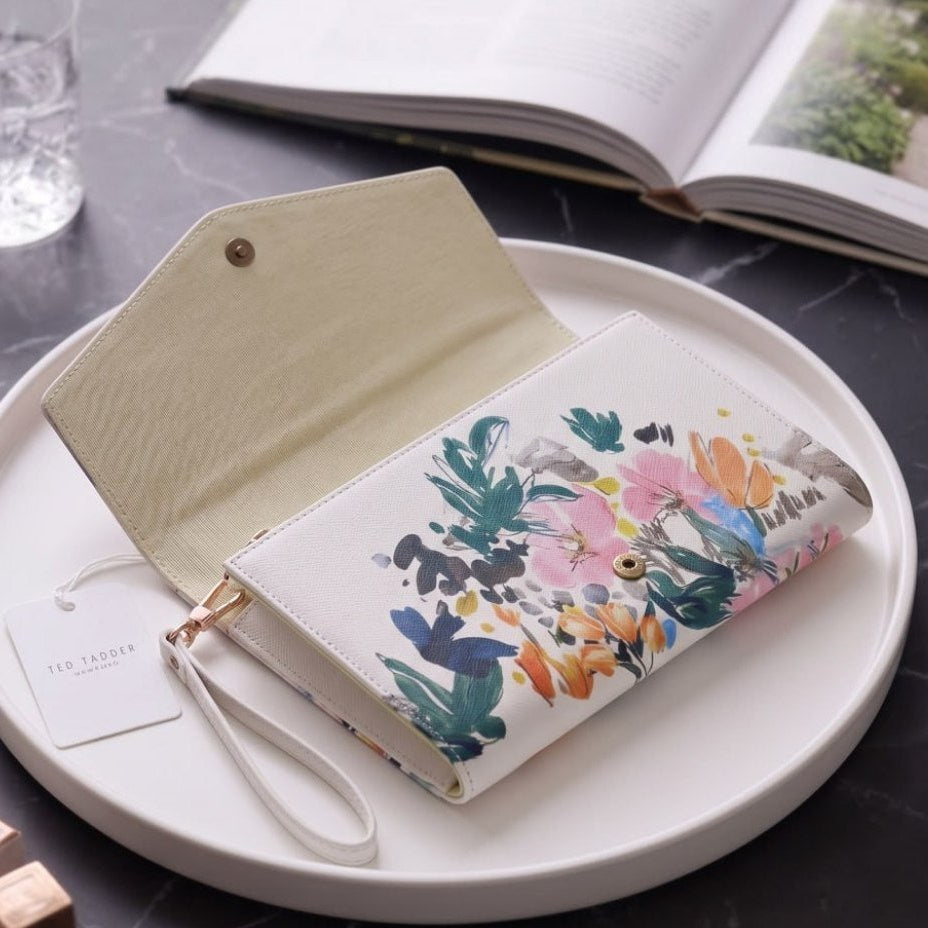 Ted Baker Floral Print Wristlet Clutch Bag