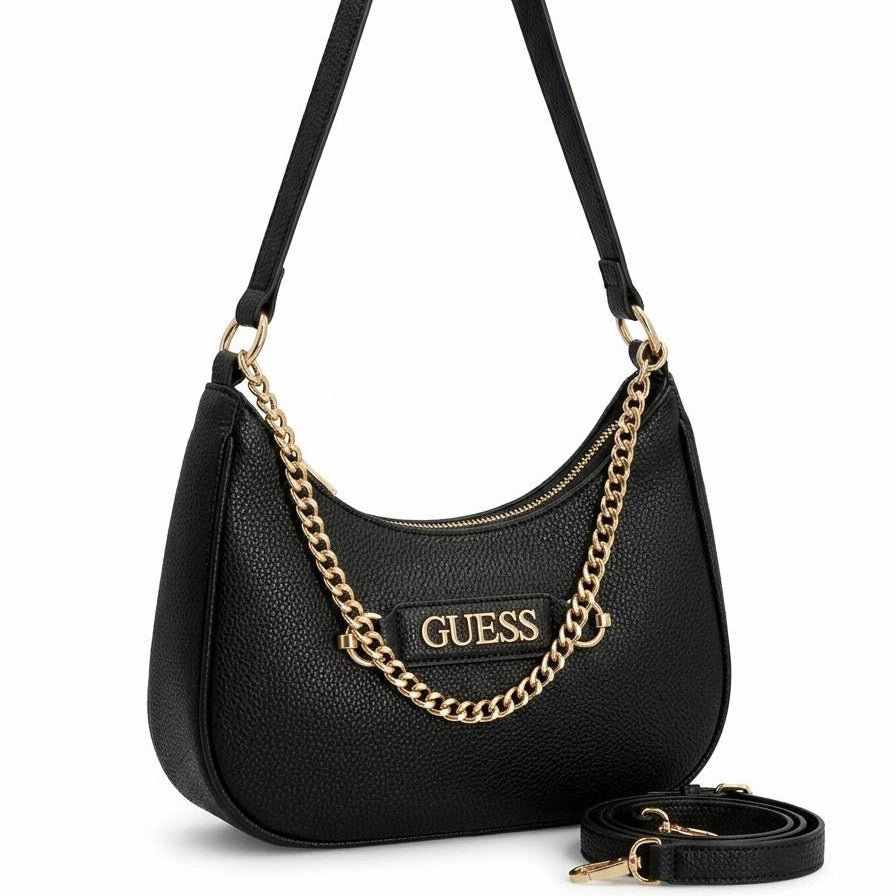 Guess Chain Detail Shoulder Bag with Detachable Strap