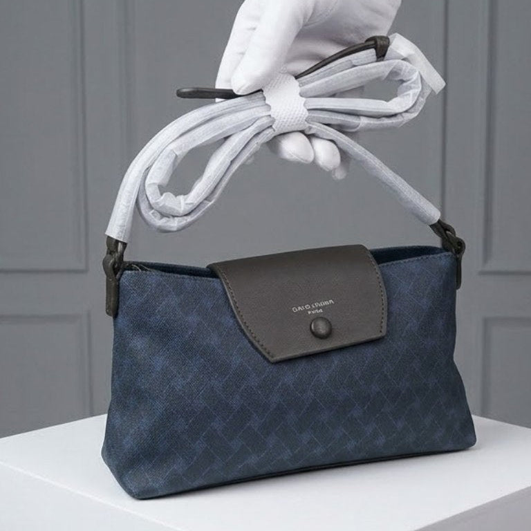 David Jones Signature Pattern Crossbody Bag