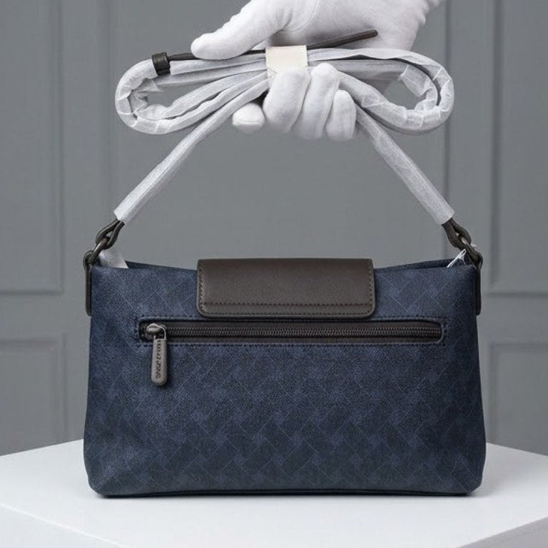 David Jones Signature Pattern Crossbody Bag