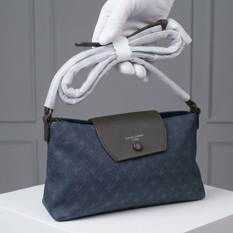 David Jones Signature Pattern Crossbody Bag