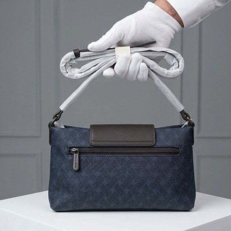 David Jones Signature Pattern Crossbody Bag